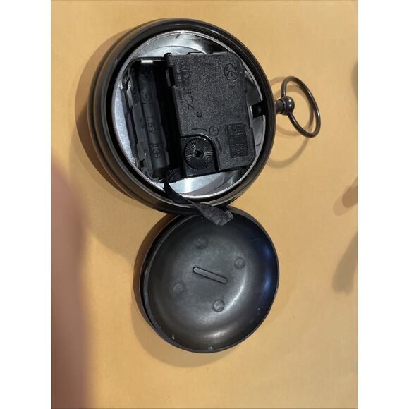 Brass Cased Hanging Battery Decorative Clock w/ Roman Numerals 5.75 - Picture 6 of 6